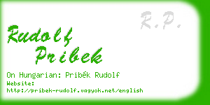 rudolf pribek business card